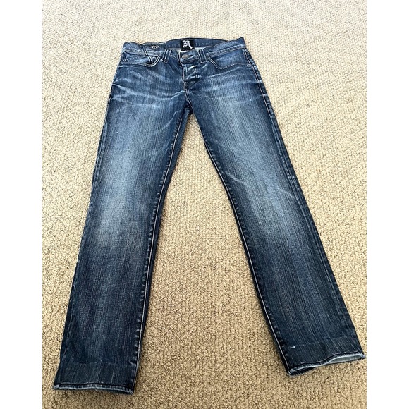 Rock & Republic Other - Rock & Republic Men's Size 34 Blue Denim Button-Fly Studded Straight Leg Jeans